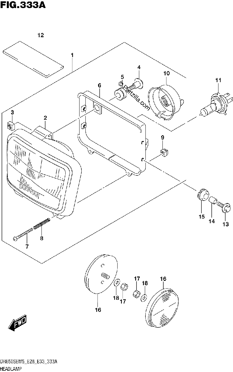 Diagrama de HEADLAMP