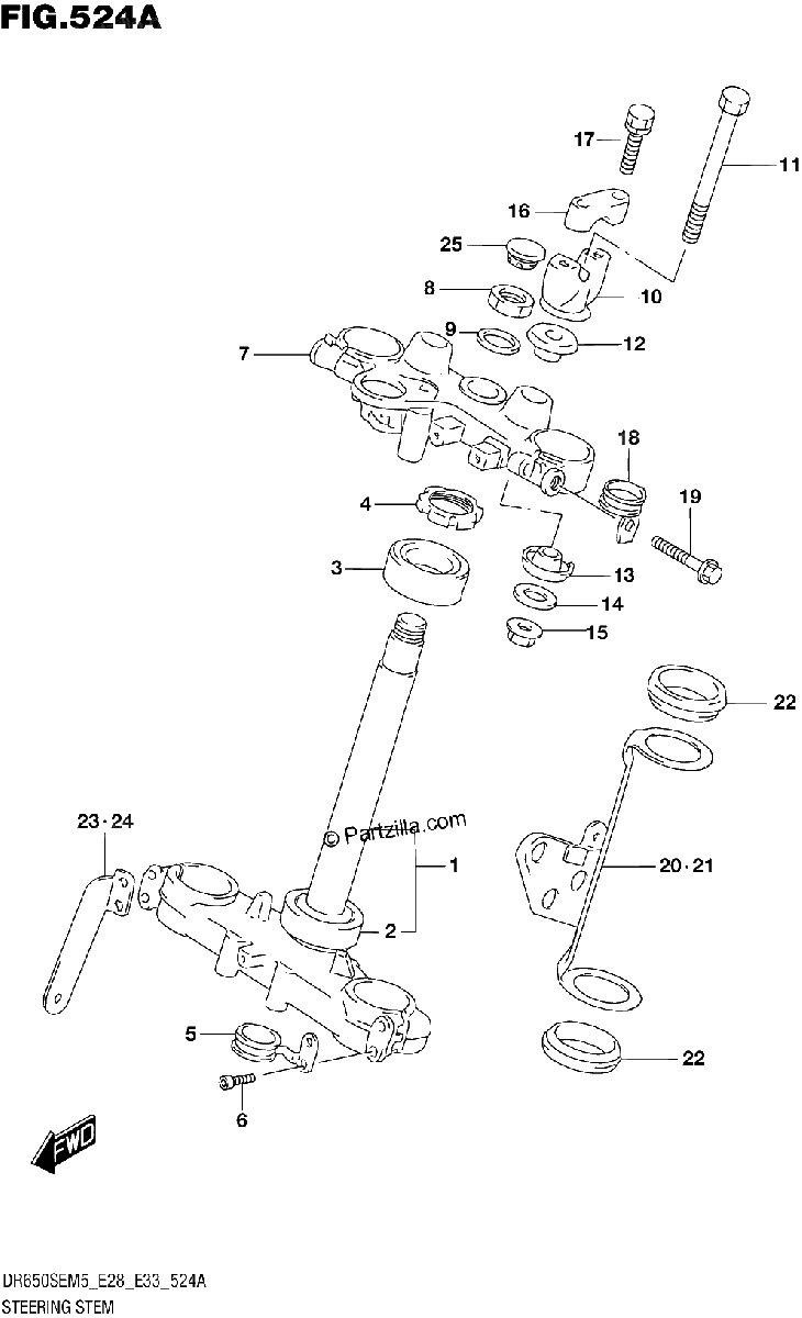 Diagrama de STEERING STEM