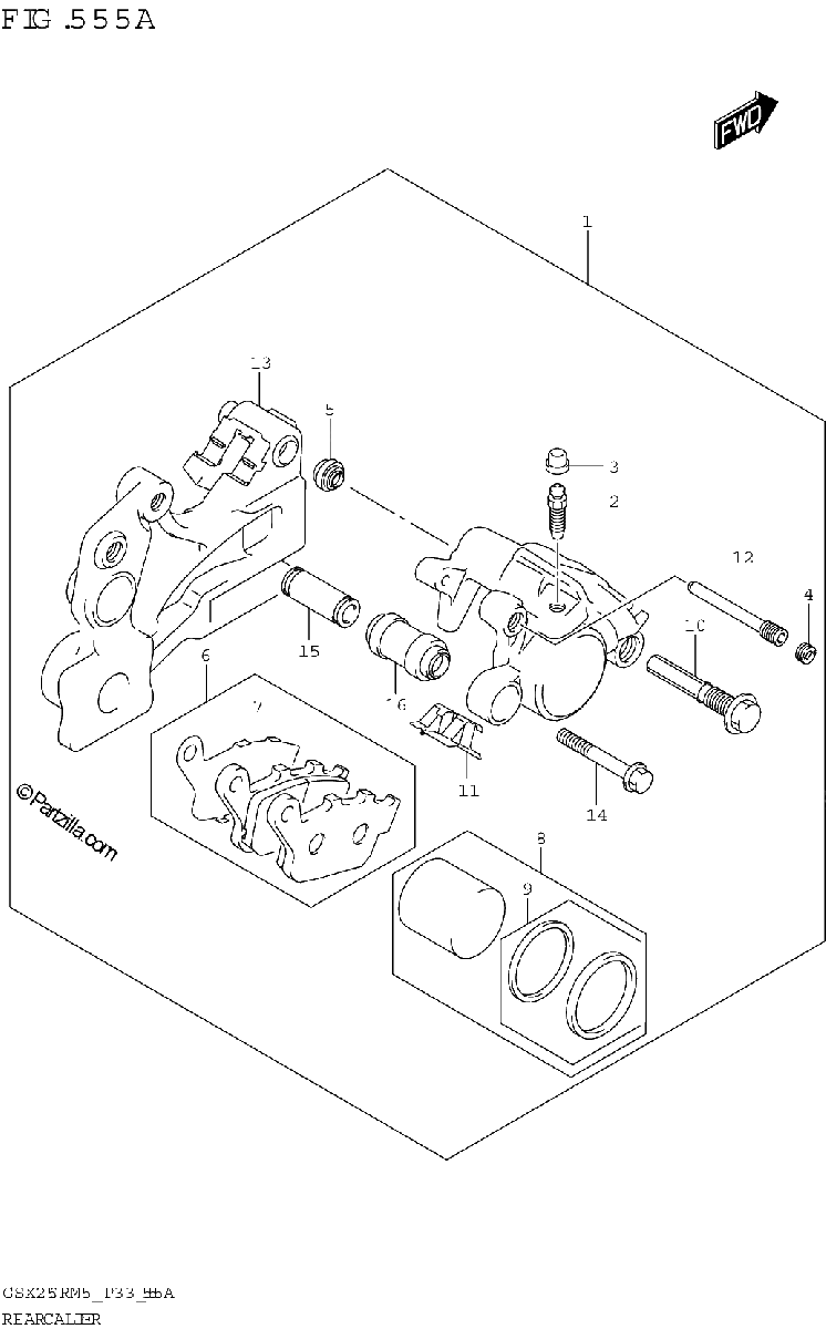 Diagrama de REAR CALIPER