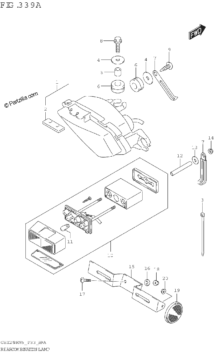 Diagrama de REAR COMBINATION LAMP