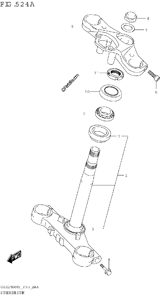 Diagrama de STEERING STEM