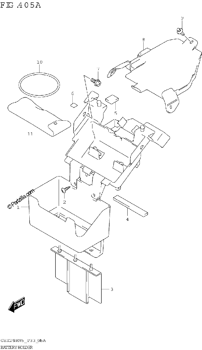 Diagrama de BATTERY HOLDER