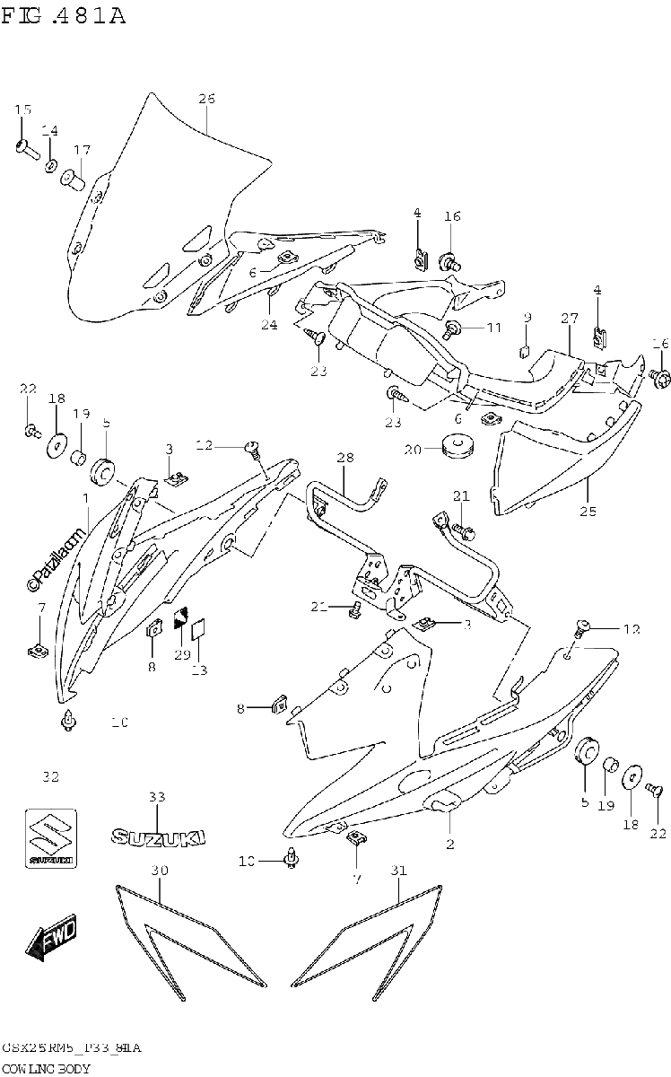 Diagrama de COWLING BODY