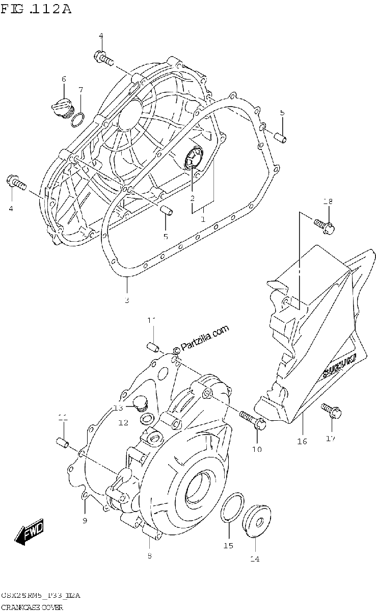 Diagrama de CRANKCASE COVER