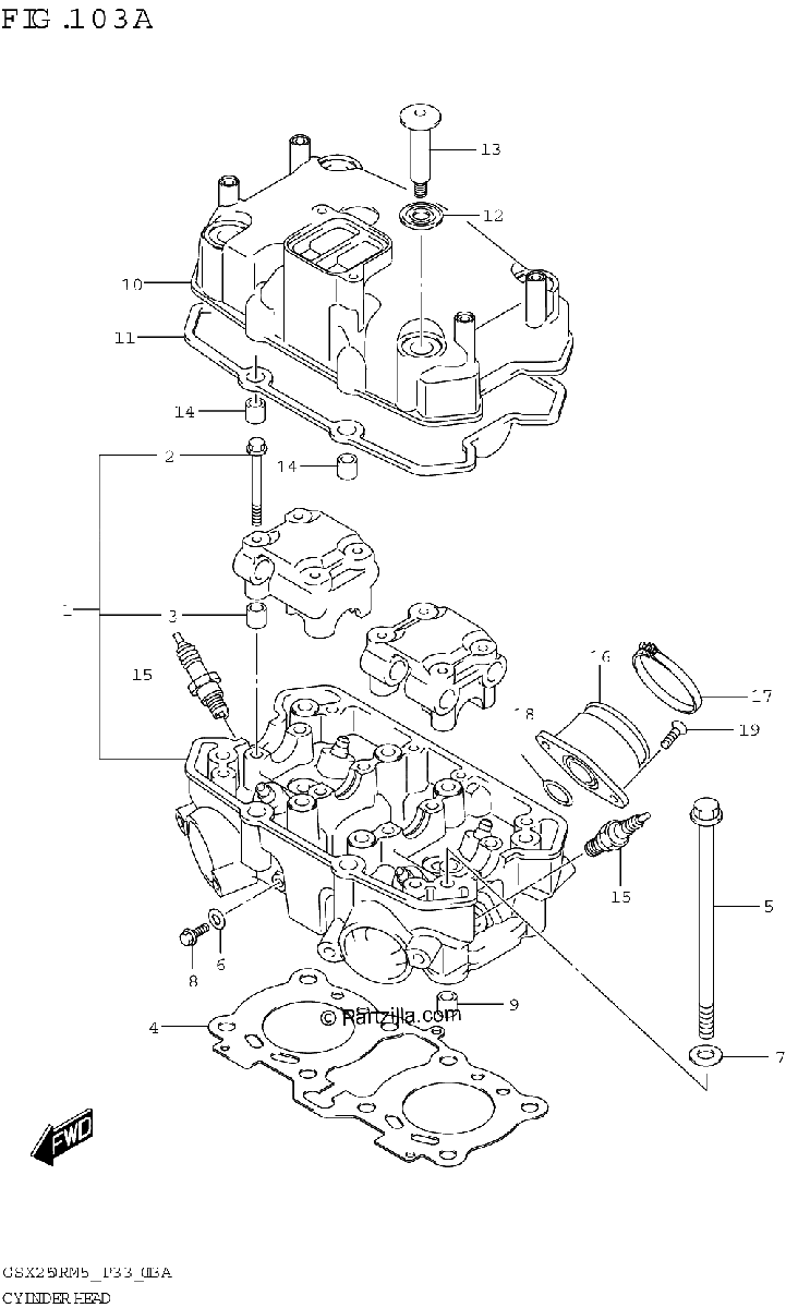 Diagrama de CYLINDER HEAD
