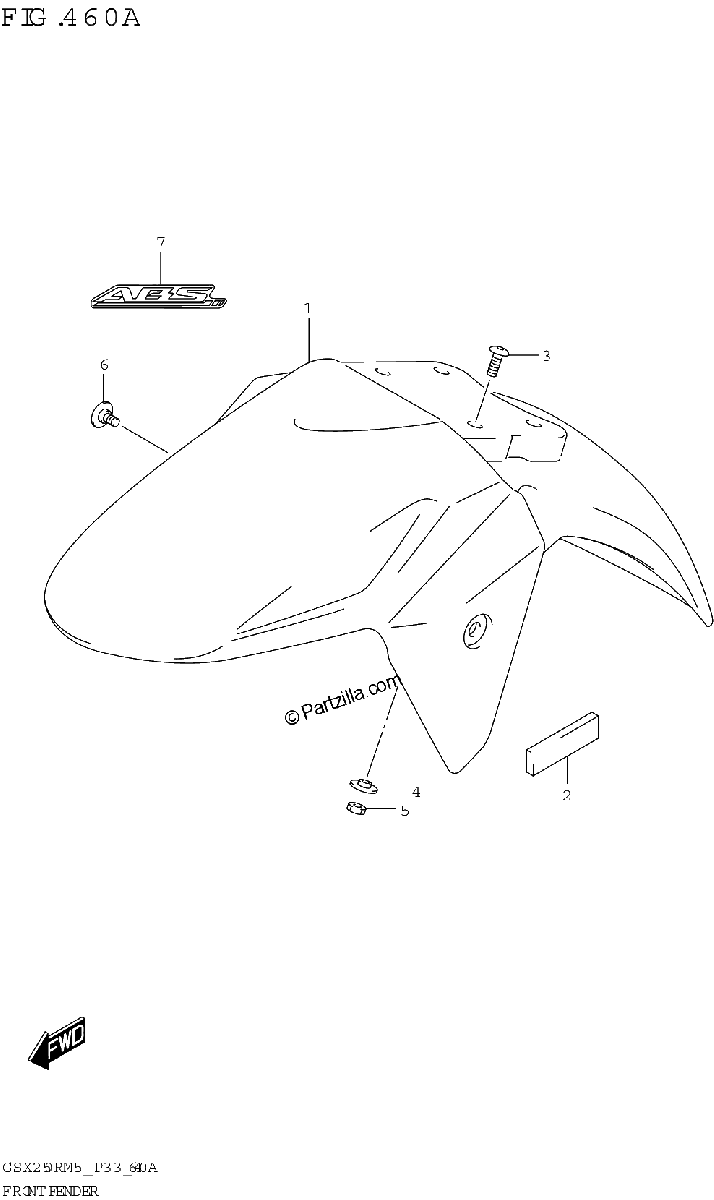 Diagrama de FRONT FENDER