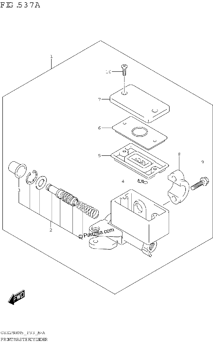 Diagrama de FRONT MASTER CYLINDER