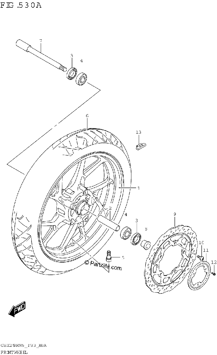 Diagrama de FRONT WHEEL