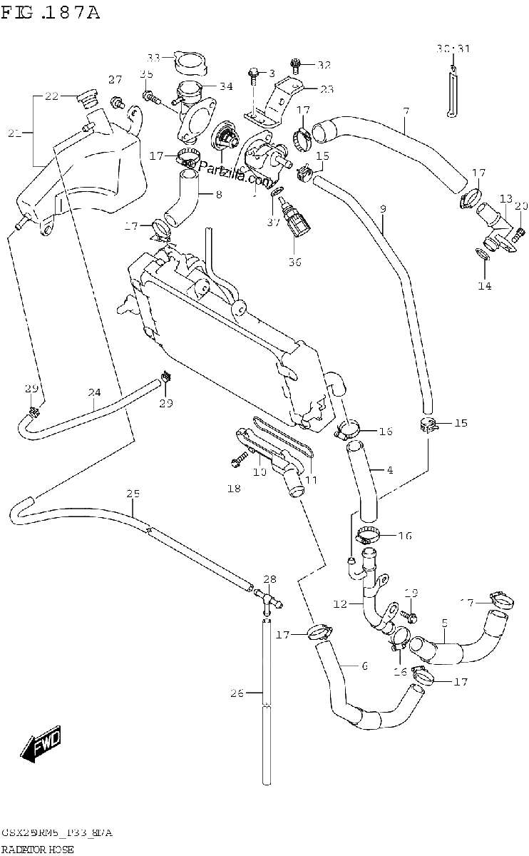 Diagrama de RADIATOR HOSE
