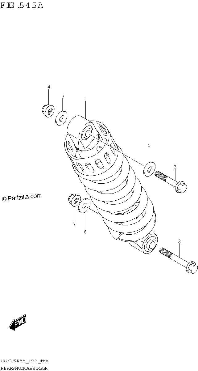 Diagrama de REAR SHOCK ABSORBER