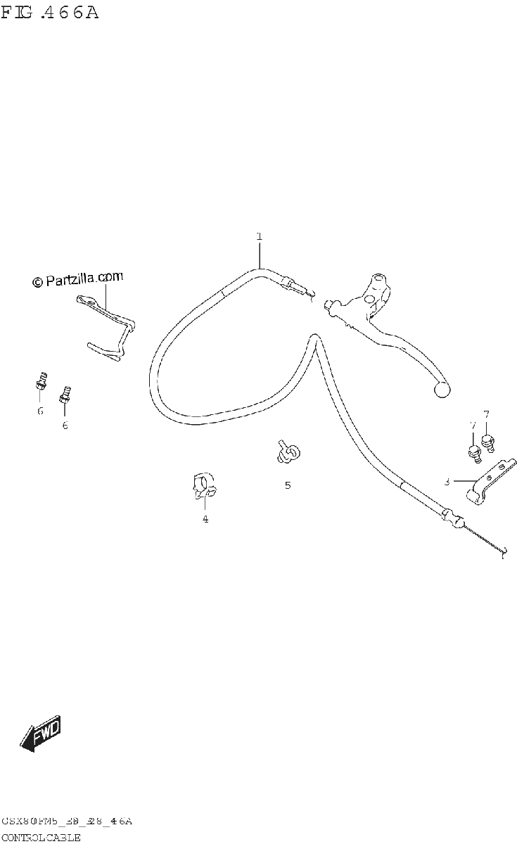 Diagrama de CONTROL CABLE