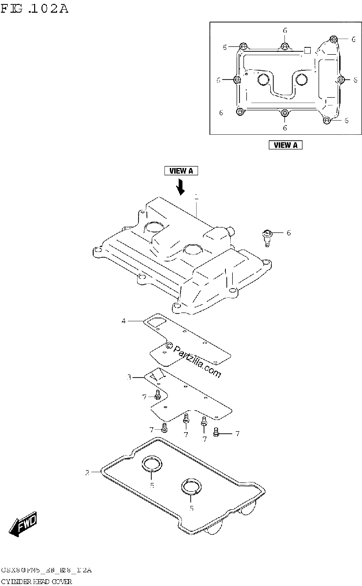Diagrama de CYLINDER HEAD COVER