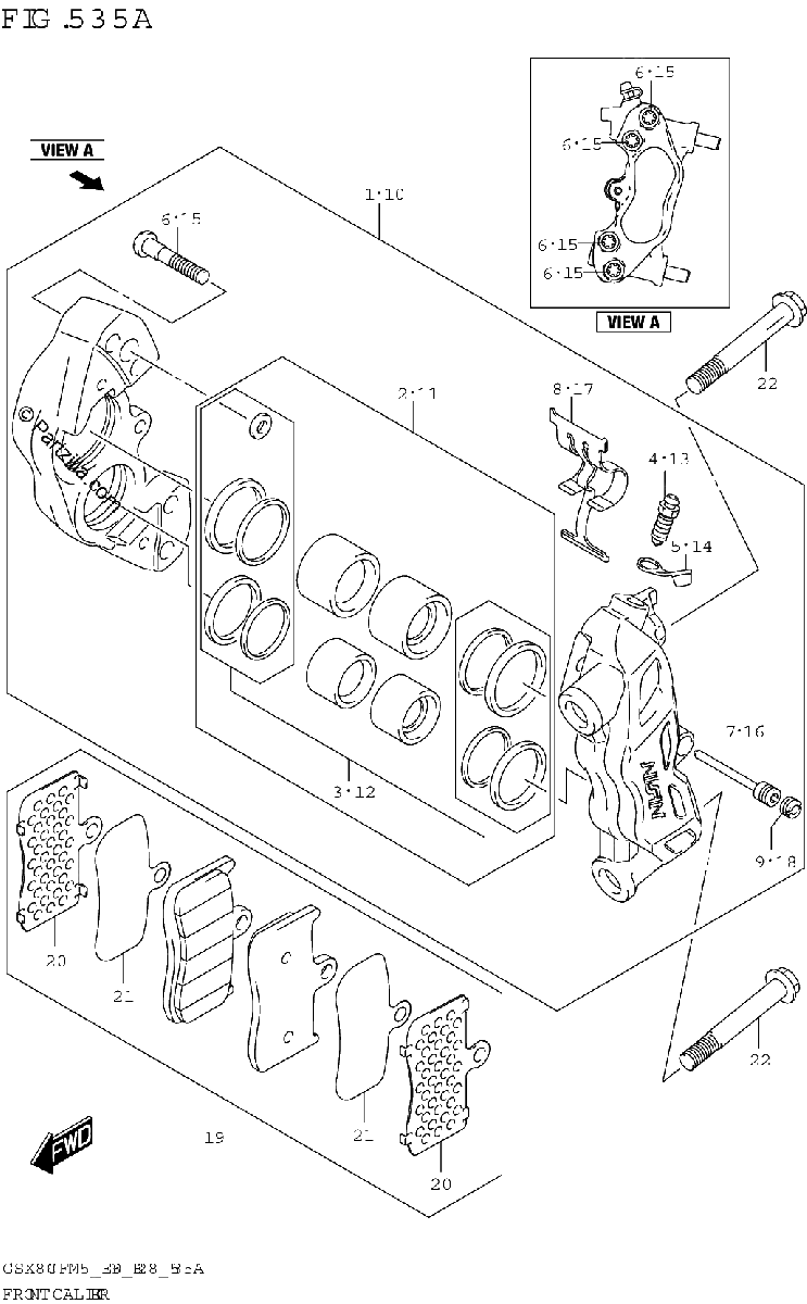 Diagrama de FRONT CALIPER