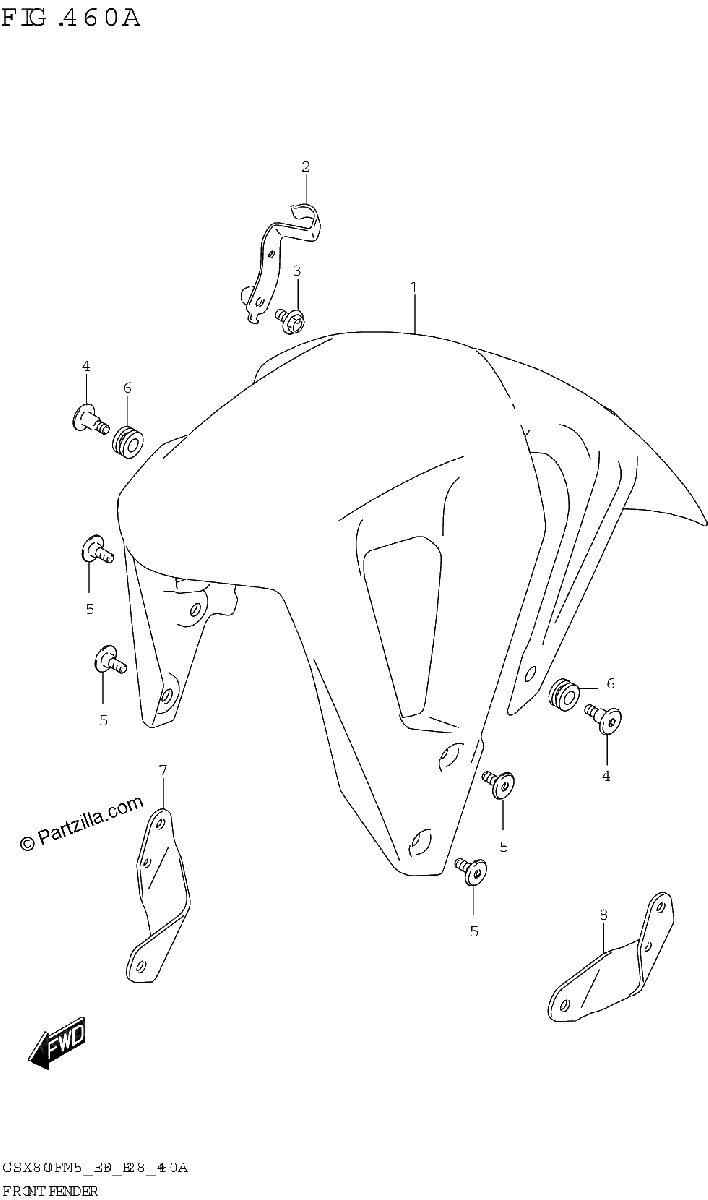 Diagrama de FRONT FENDER