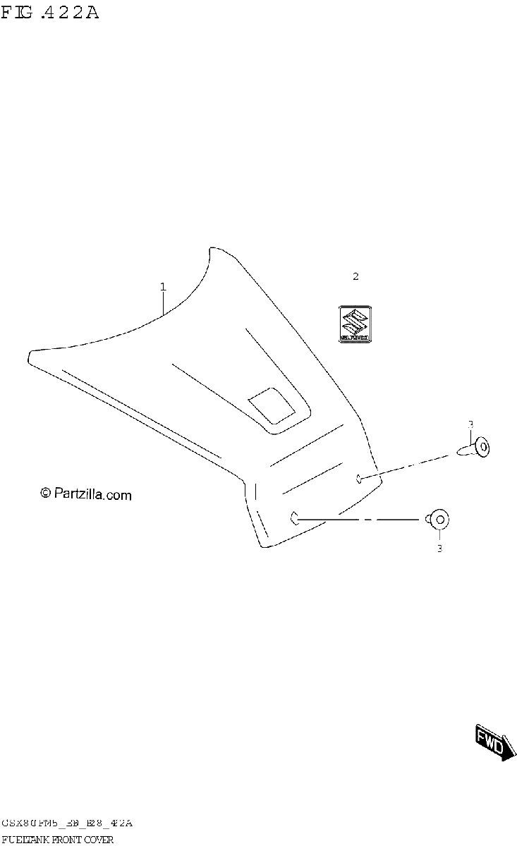Diagrama de FUEL TANK FRONT COVER