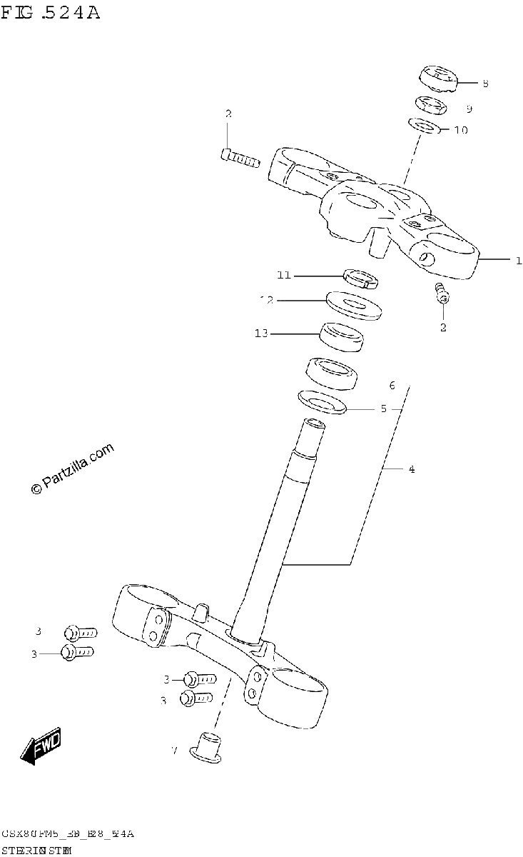 Diagrama de STEERING STEM