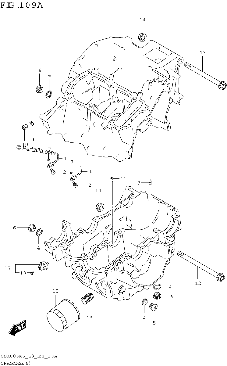 Diagrama de CRANKCASE 2