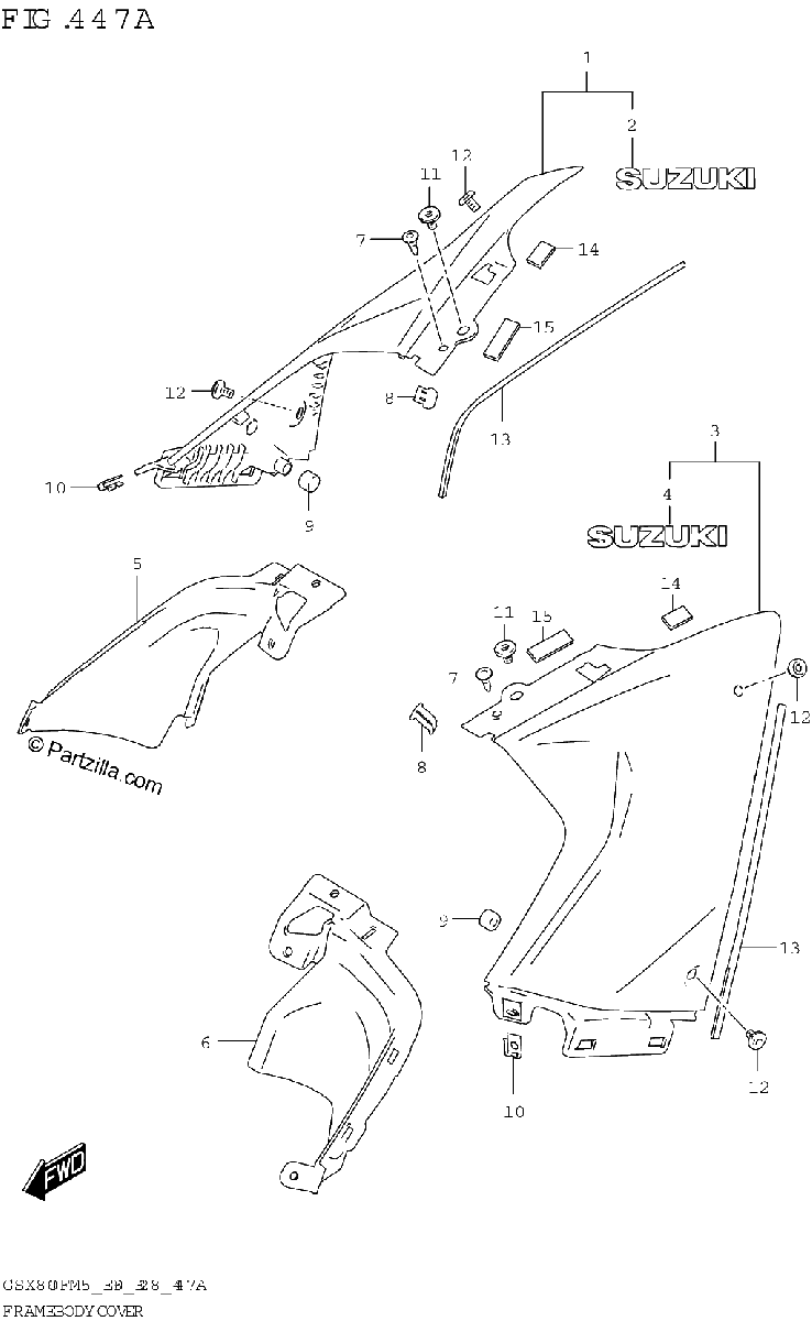 Diagrama de FRAME BODY COVER