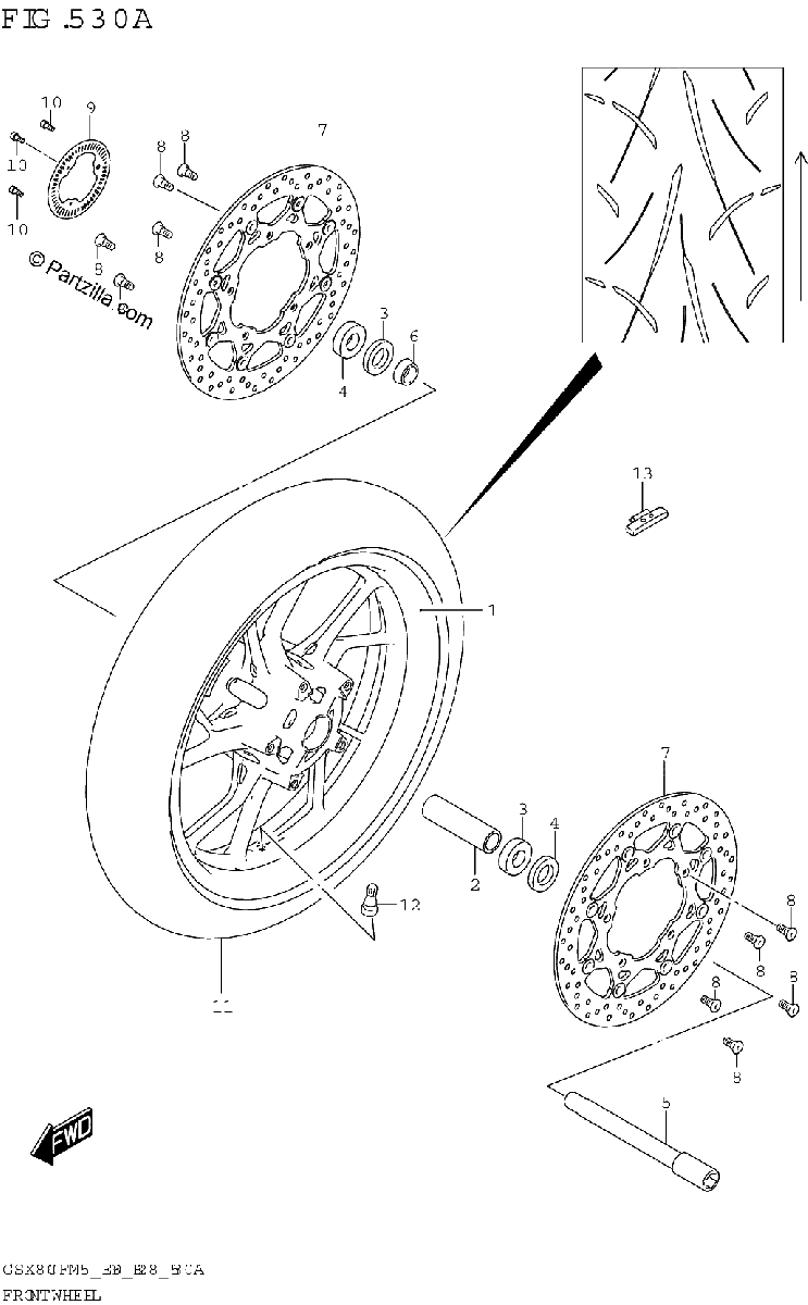 Diagrama de FRONT WHEEL