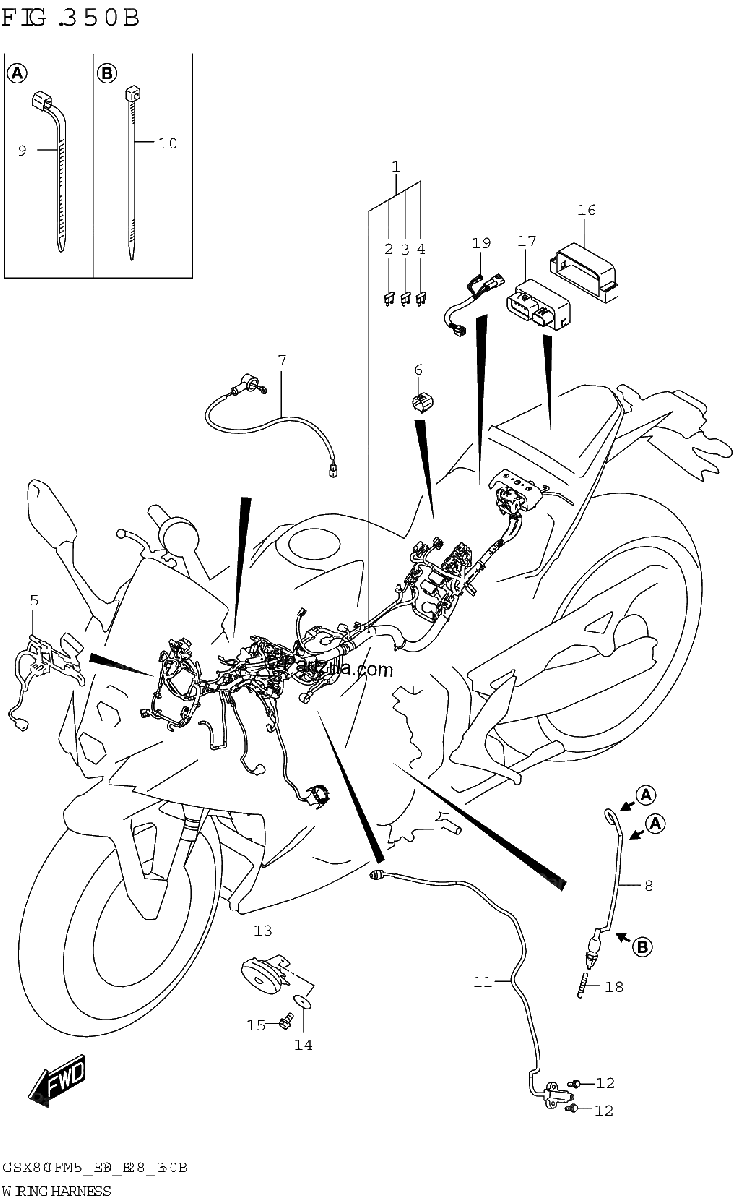 Diagrama de WIRING HARNESS