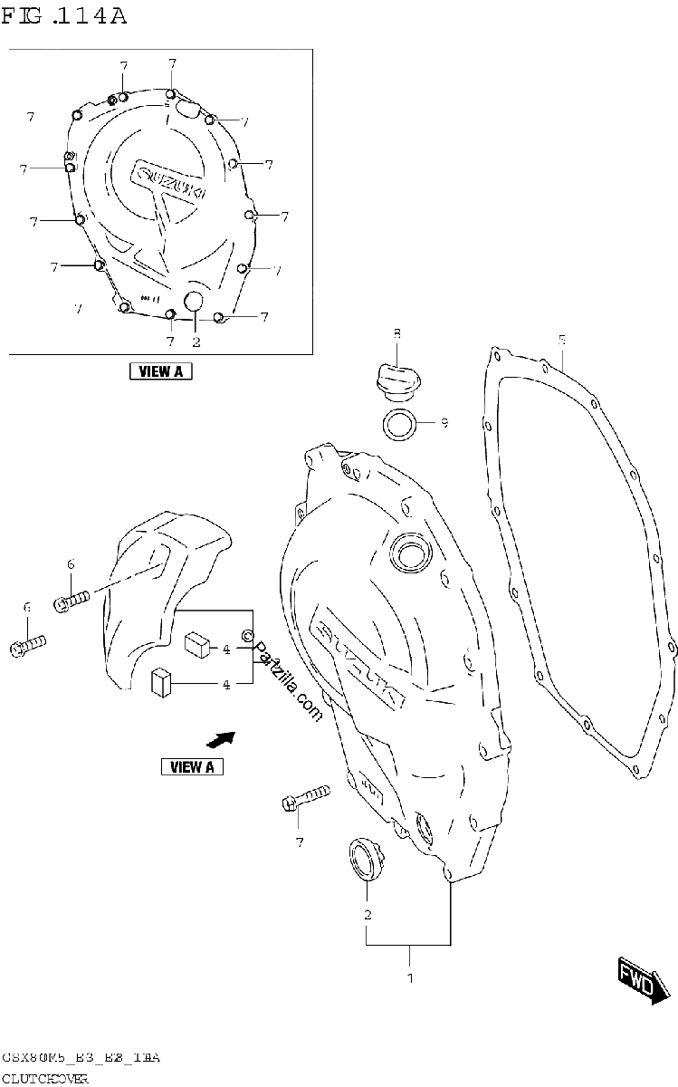 Diagrama de CLUTCH COVER