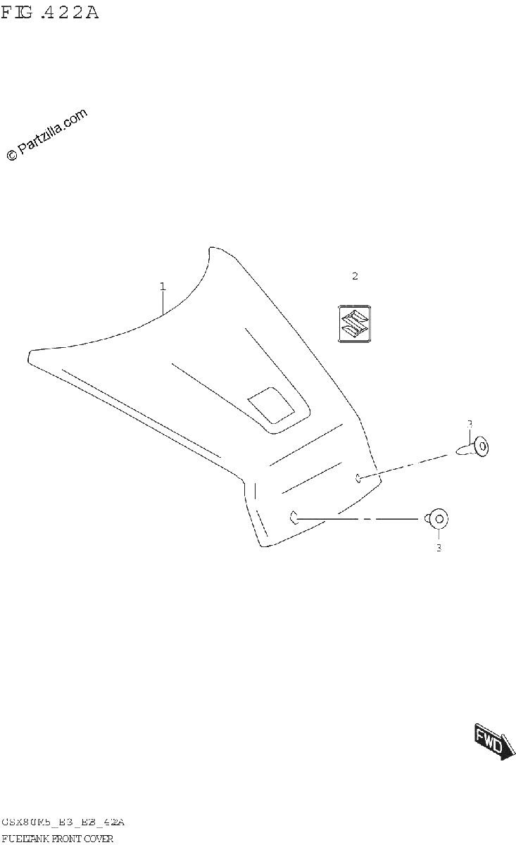 Diagrama de FUEL TANK FRONT COVER