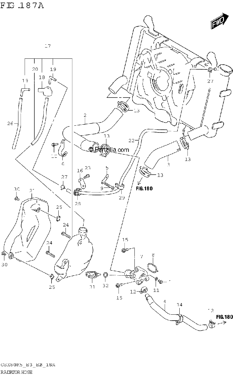 Diagrama de RADIATOR HOSE