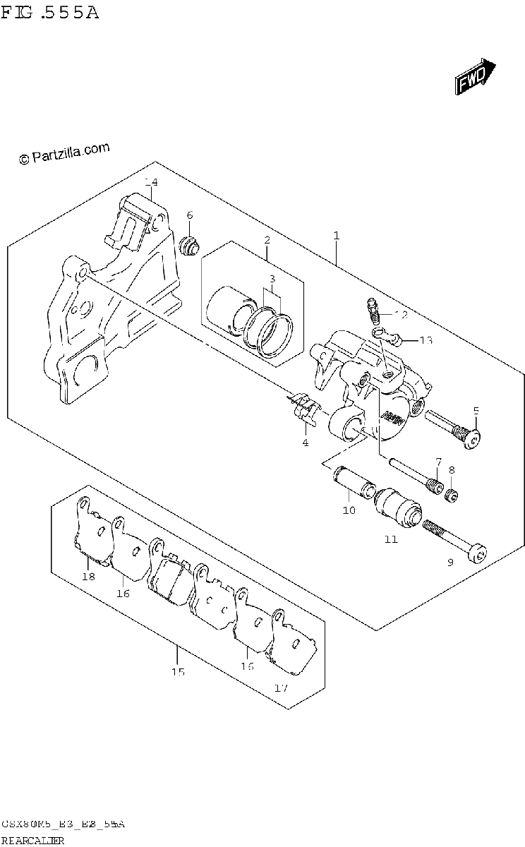 Diagrama de REAR CALIPER