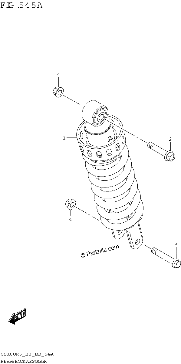 Diagrama de REAR SHOCK ABSORBER