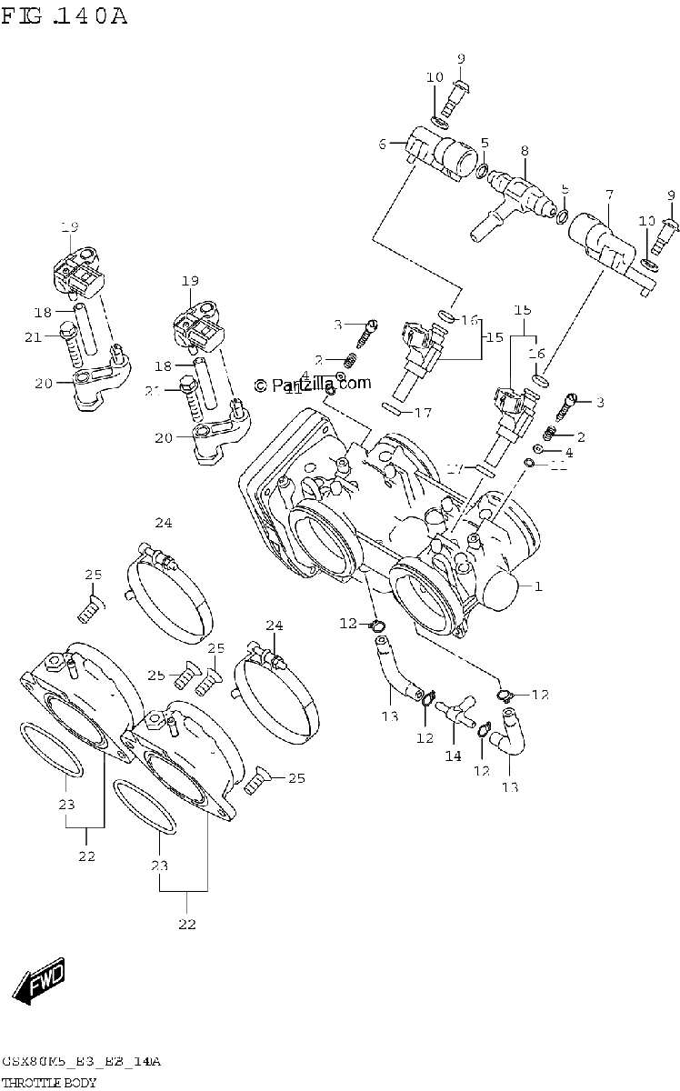 Diagrama de THROTTLE BODY