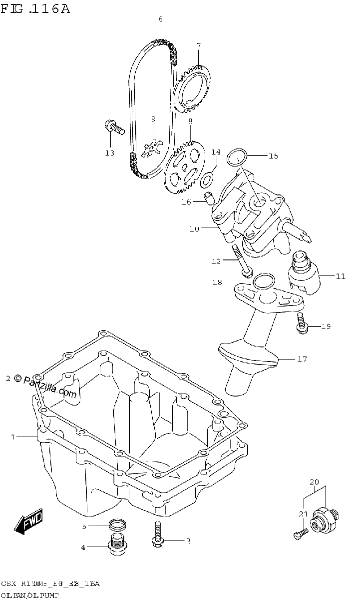 Diagrama de OIL PAN OIL PUMP