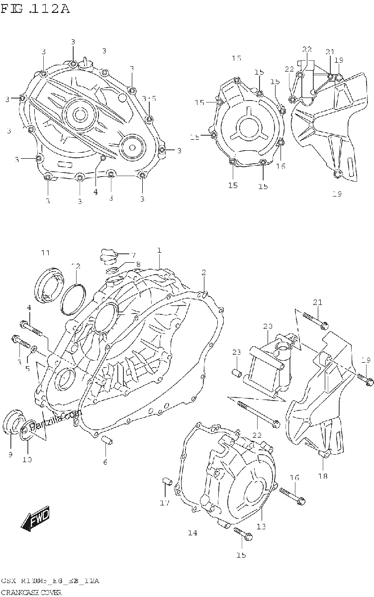 Diagrama de CRANKCASE COVER