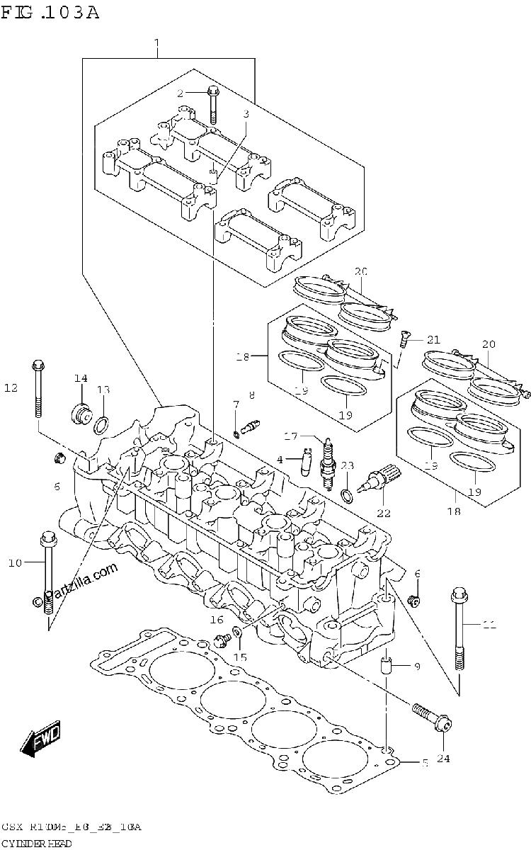 Diagrama de CYLINDER HEAD