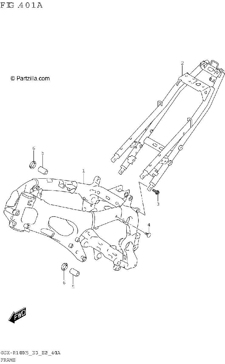 Diagrama de FRAME GSX R1000A