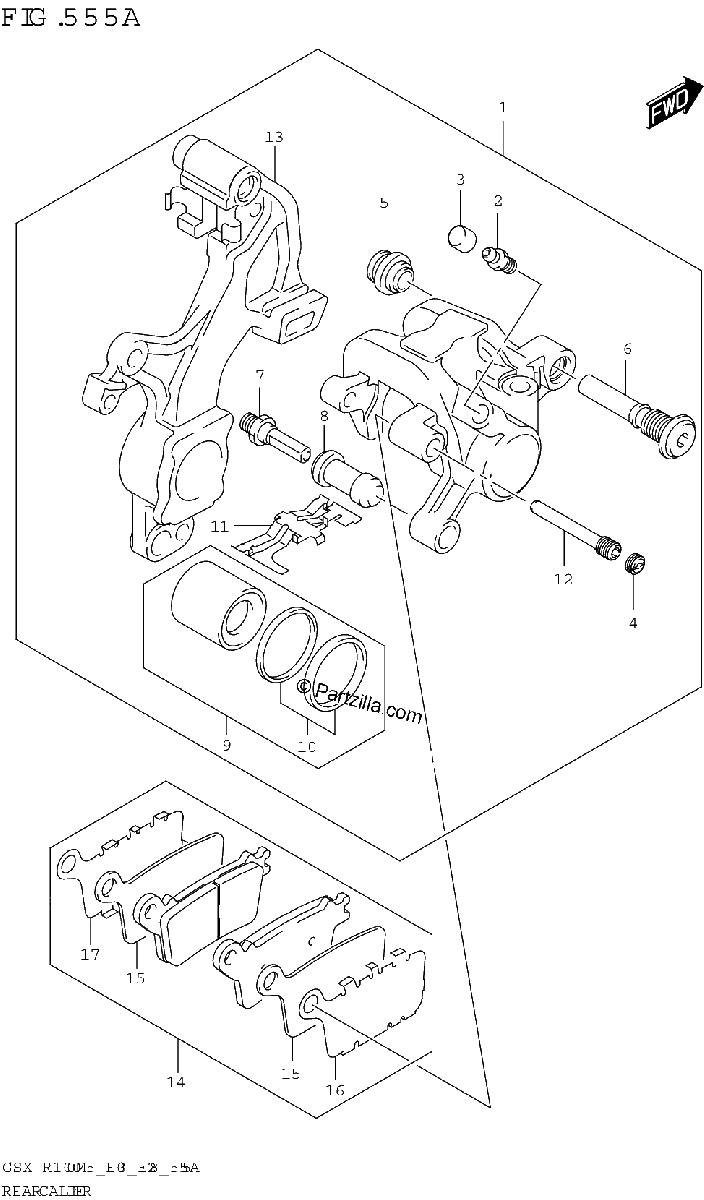 Diagrama de REAR CALIPER