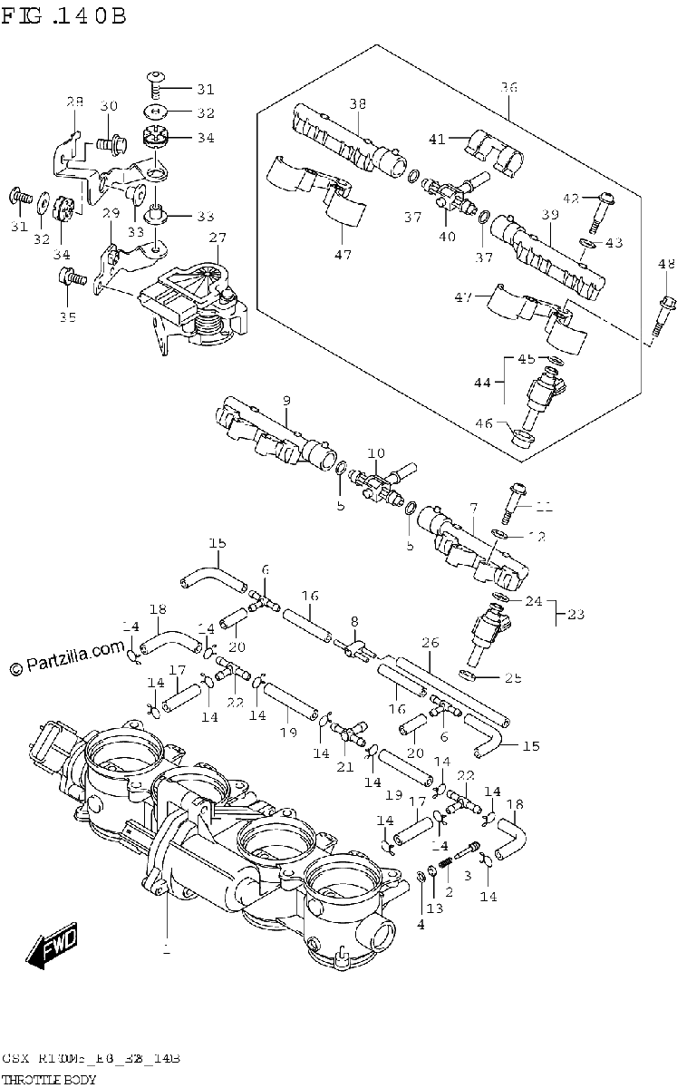 Diagrama de THROTTLE BODY E33