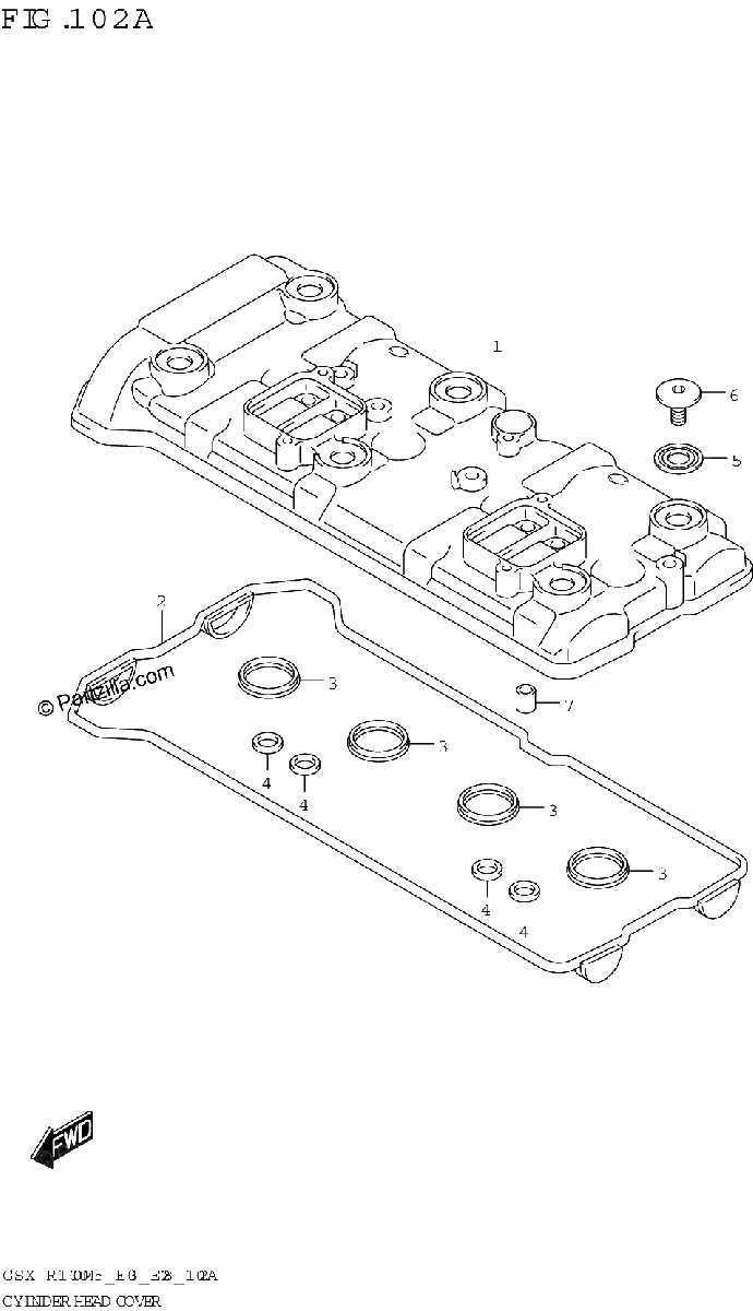 Diagrama de CYLINDER HEAD COVER