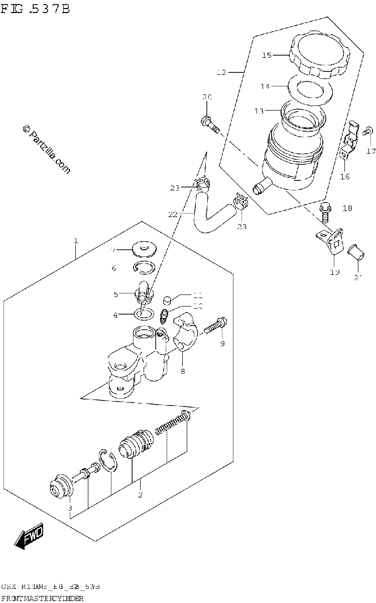 Diagrama de FRONT MASTER CYLINDER