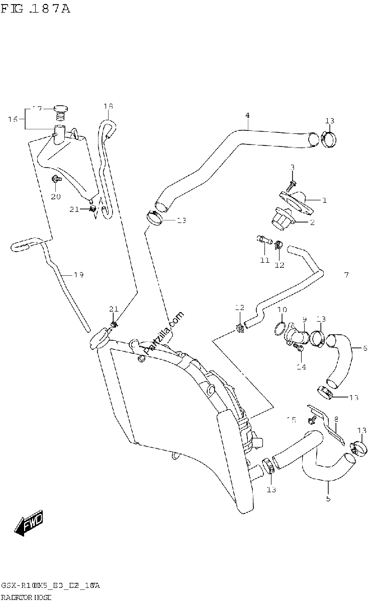 Diagrama de RADIATOR HOSE