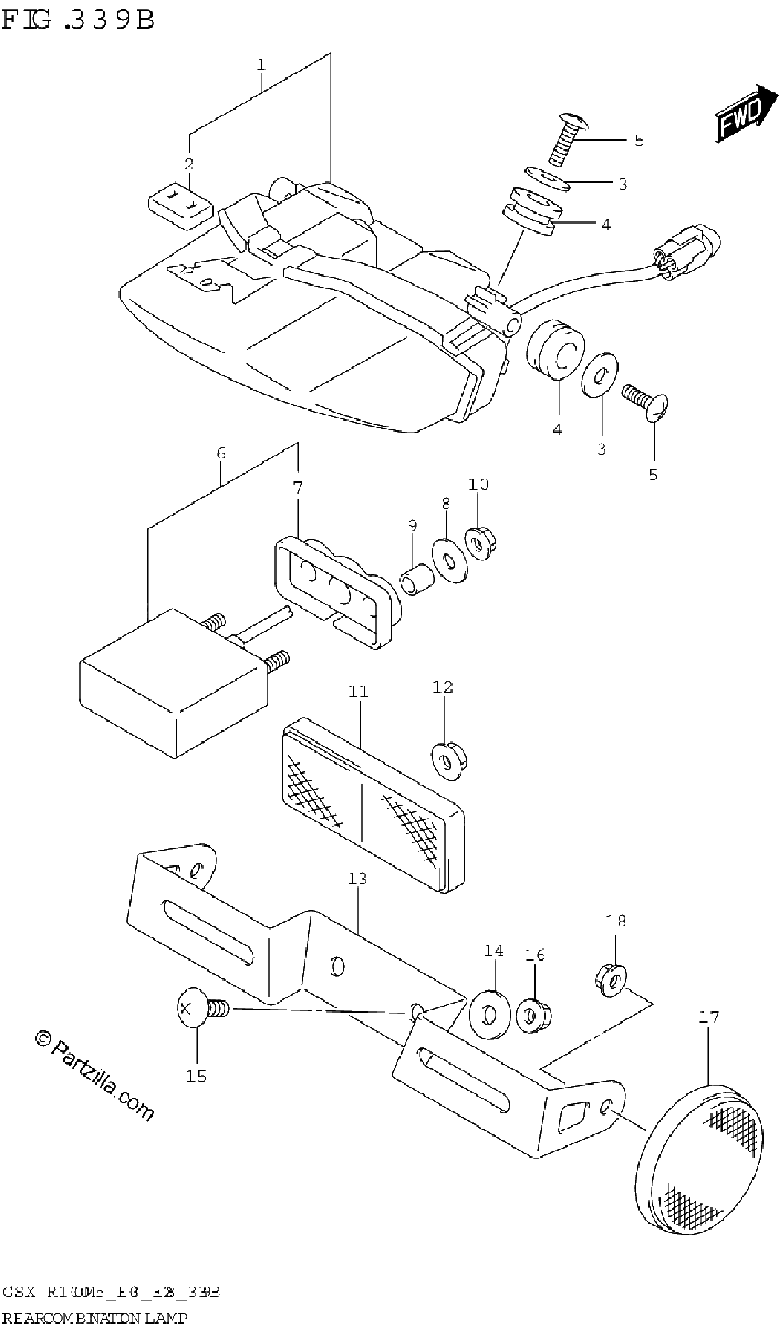 Diagrama de REAR COMBINATION LAMP