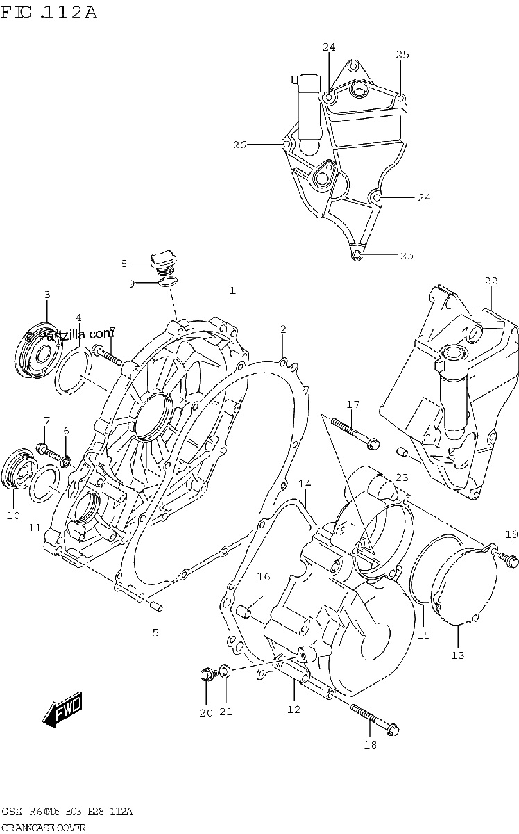 Diagrama de CRANKCASE COVER