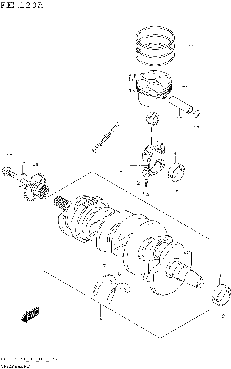 Diagrama de CRANKSHAFT