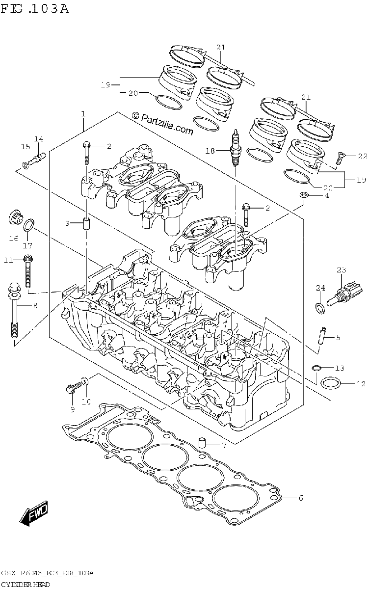 Diagrama de CYLINDER HEAD