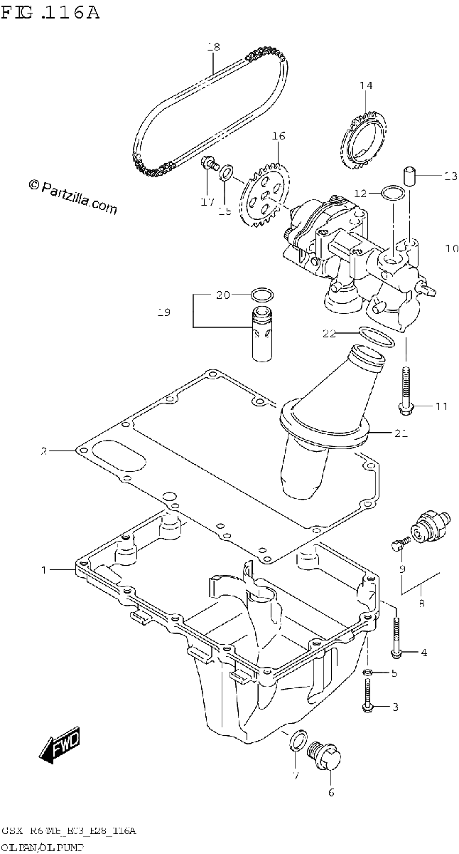 Diagrama de OIL PAN OIL PUMP