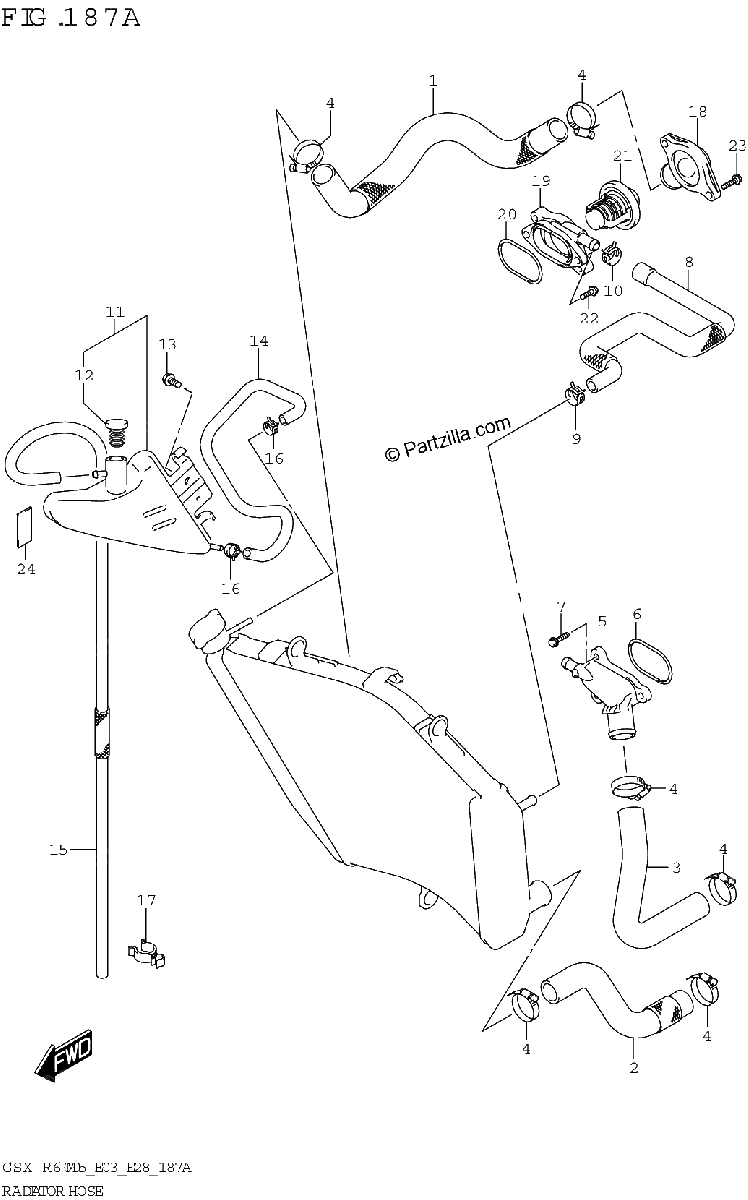 Diagrama de RADIATOR HOSE