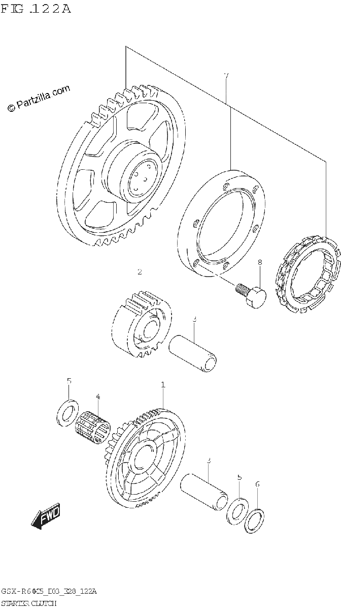 Diagrama de STARTER CLUTCH