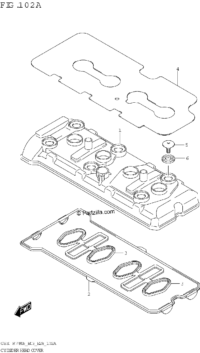 Diagrama de CYLINDER HEAD COVER