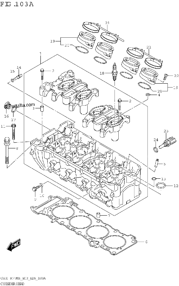 Diagrama de CYLINDER HEAD