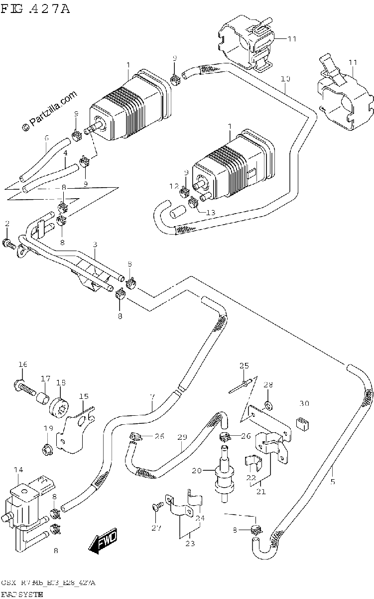 Diagrama de EVAP SYSTEM E33