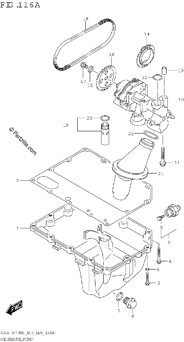 Diagrama de OIL PAN OIL PUMP